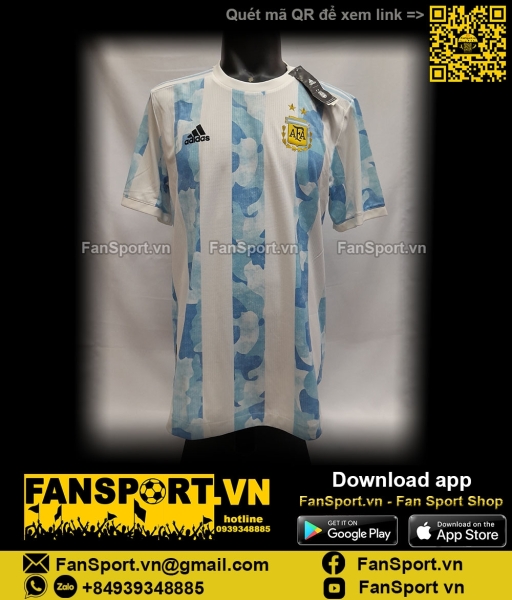 Áo Argentina 2020 2021 home shirt jersey FS6569 authentic player issue