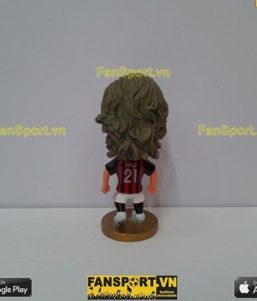 Tượng Andrea Pirlo 21 AC Milan 2009-2010 home red black soccerwe