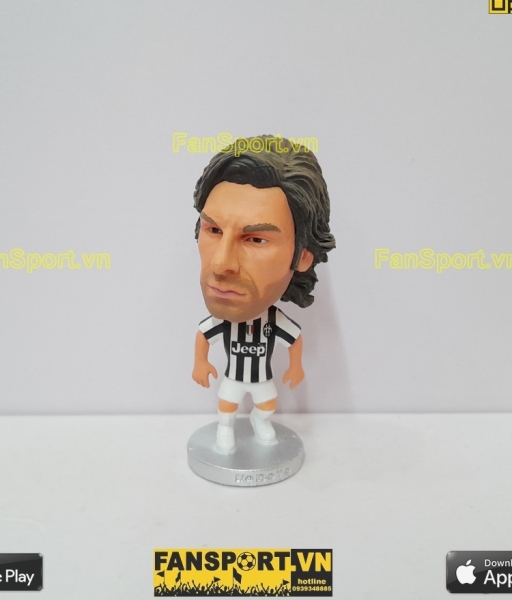 Tượng Andrea Pirlo 21 Juventus 2013-2014 home white black kodoto