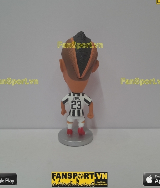 Tượng Arturo Vidal 23 Juventus 2014 2015 home white black kodoto