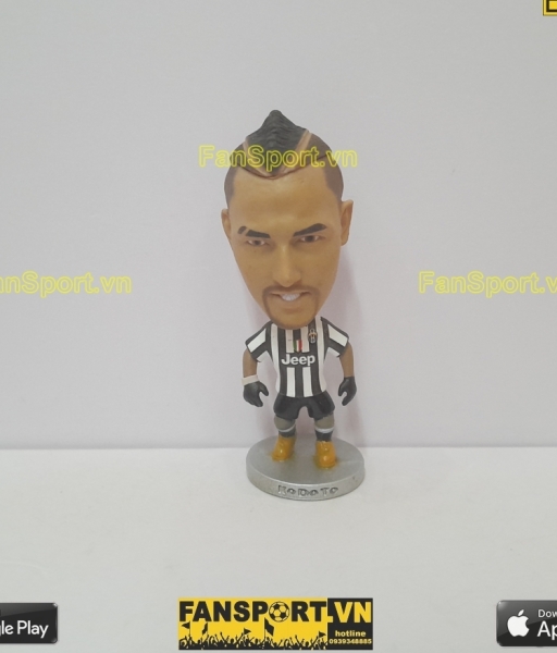 Tượng Arturo Vidal 23 Juventus 2014 2015 home white black kodoto