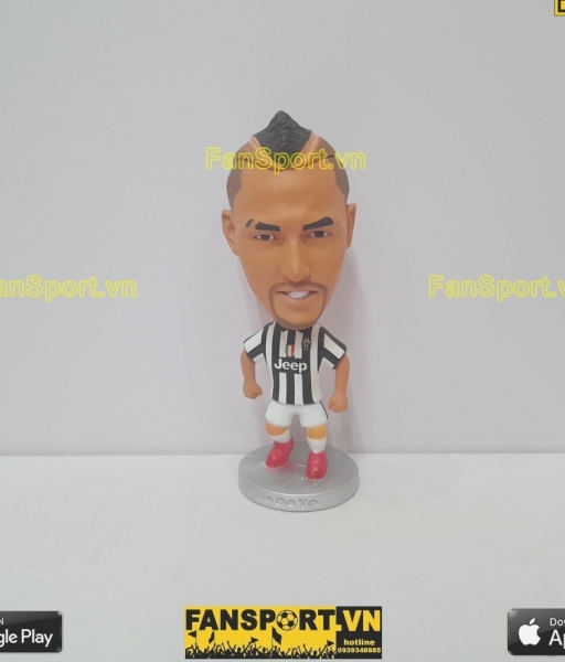 Tượng Arturo Vidal 23 Juventus 2014 2015 home white black kodoto