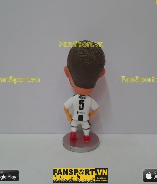 Tượng Miralem Pjanic 5 Juventus 2018 2019 home white black soccerwe