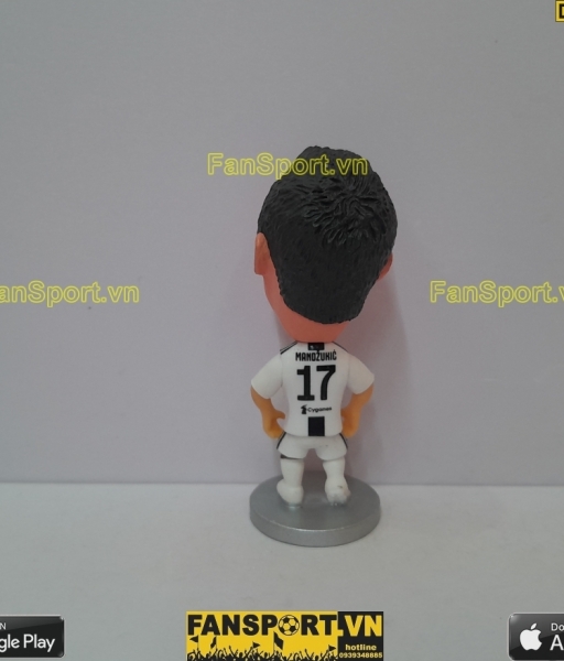 Tượng Mario Mandzukic 17 Juventus 2018 2019 home white black soccerwe