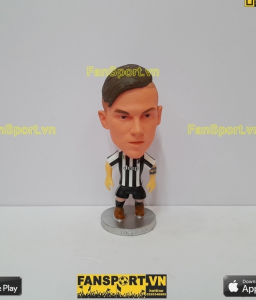 Tượng Paulo Dybala 10 Juventus 2017 2018 home white black soccerwe