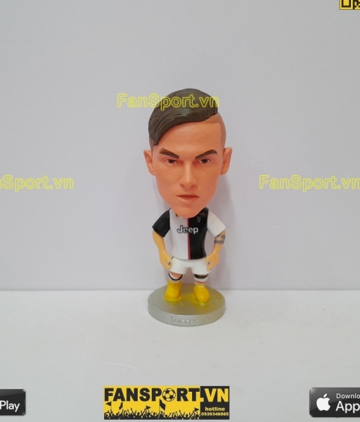 Tượng Paulo Dybala 10 Juventus 2019 2020 home white black soccerwe