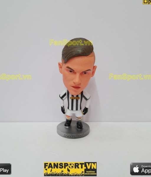 Tượng Paulo Dybala 10 Juventus 2020 2021 home white black soccerwe