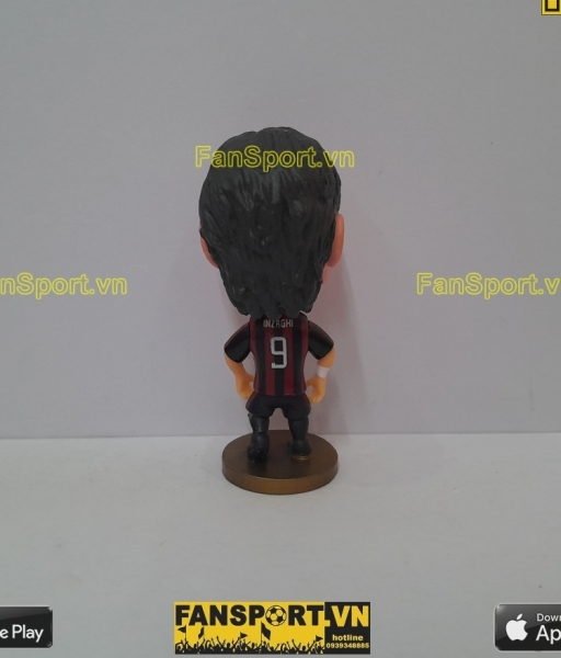 Tượng Filippo Inzaghi 9 AC Milan 2008-2009 home red black soccerwe