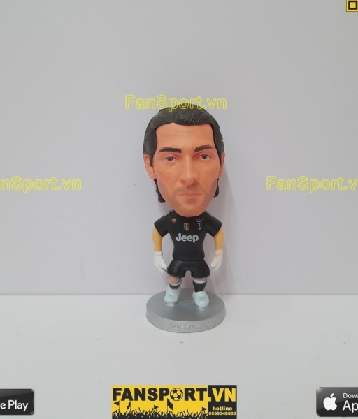 Tượng Gianluigi Buffon 1 Juventus 2017-2018 home black soccerwe