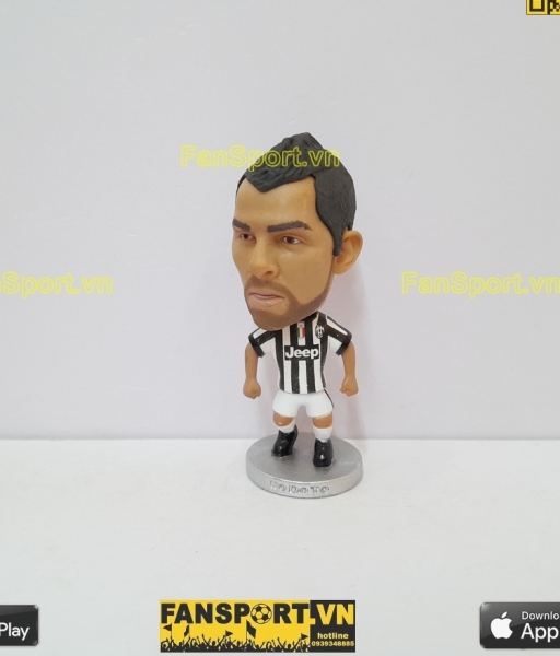 Tượng Carlos Tevez 10 Juventus 2014 2015 home black white kodoto