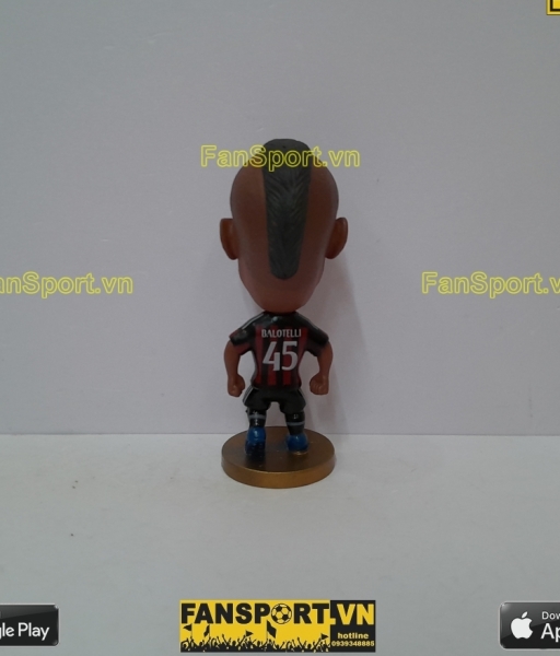 Tượng Mario Balotelli 45 AC Milan 2015 2016 home red black soccerwe