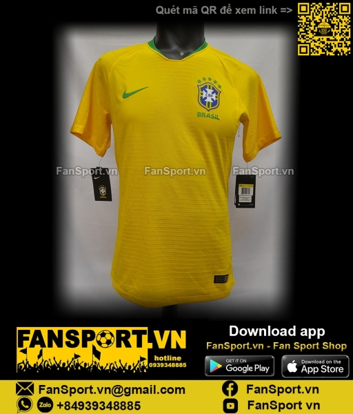 Áo đấu Brazil 2018 2019 home shirt jersey 893858-749 Nike authentic S