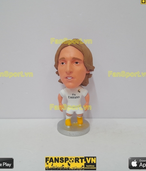 Tượng Luka Modric 19 Real Madrid 2015-2016 home white soccerwe