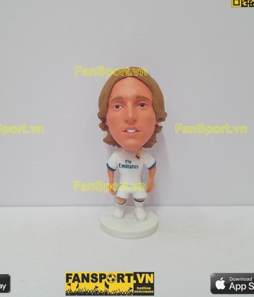 Tượng Luka Modric 19 Real Madrid 2016-2017 home white soccerwe