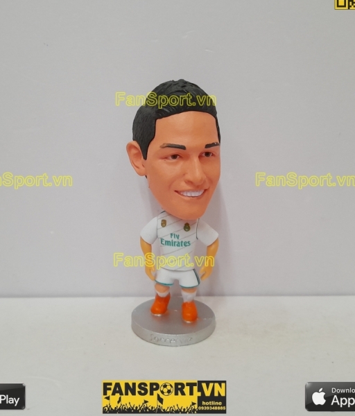 Tượng James Rodriguez 10 Real Madrid 2017-2018 home white soccerwe