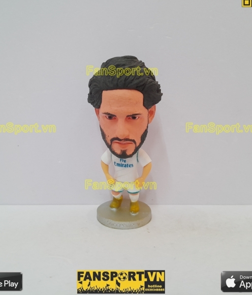 Tượng cầu thủ Isco 22 Real Madrid 2017-2018 home white soccerwe