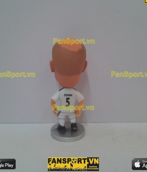 Tượng Zinedine Zidane 5 Real Madrid 2004 2005 home white soccerwe