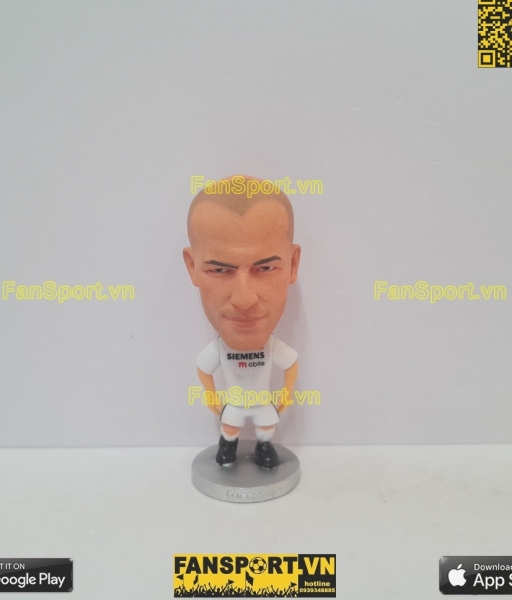 Tượng Zinedine Zidane 5 Real Madrid 2004 2005 home white soccerwe