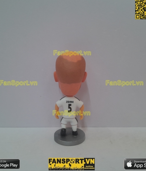 Tượng Zinedine Zidane 5 Real Madrid 2004 2005 home white soccerwe