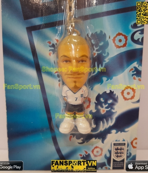 Móc khóa David Beckham 7 England 2001 2002 2003 microstars key