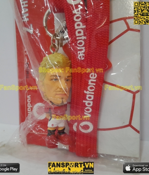 Móc khóa David Beckham 7 Manchester United 2002 2003 microstars key