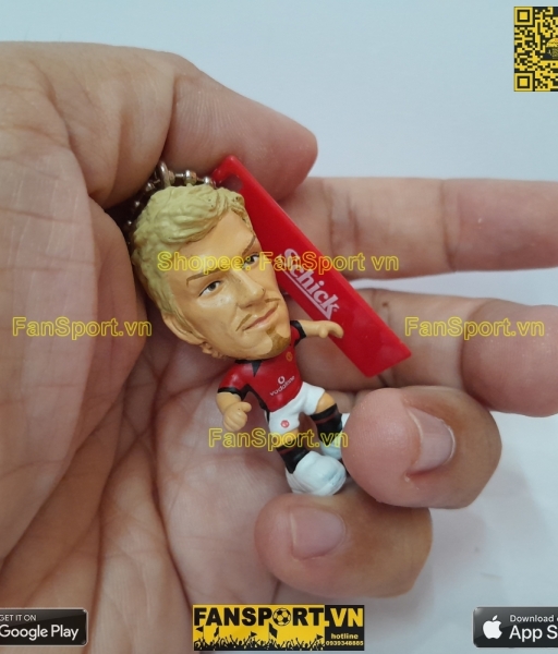 Móc khóa David Beckham 7 Manchester United 2002 2003 microstars key