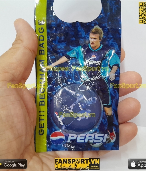 Kim gài áo David Beckham Pepsi quà tặng đồ lưu niệm