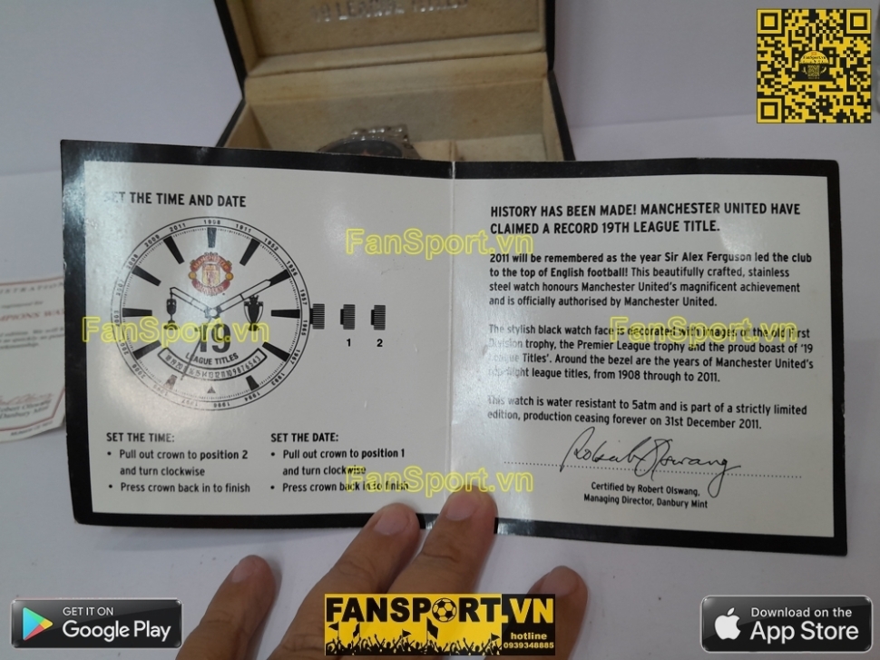 Watch đồng hồ Manchester United Premier League Champi19ns 2011 Danbury