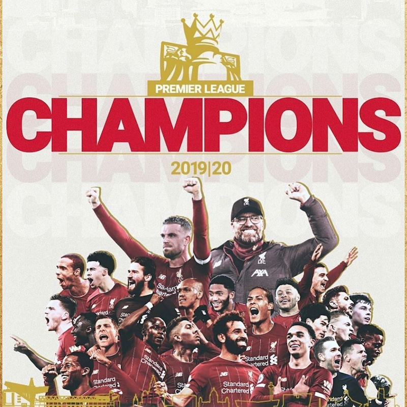 Box áo Liverpool Premier League champs 2019-2020 home shirt jersey red