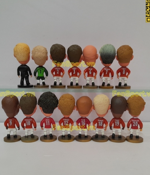 Set 15 tượng Manchester United 1998-1999 soccerwe Ferguson Beckham