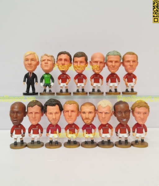 Set 15 tượng Manchester United 1998-1999 soccerwe Ferguson Beckham