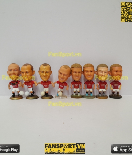 Set 8 tượng Wayne Rooney Manchester United 2009-2017 kodoto soccerwe