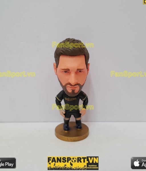 Tượng Lionel Messi 10 Barcelona 2020 2021 away black soccerwe