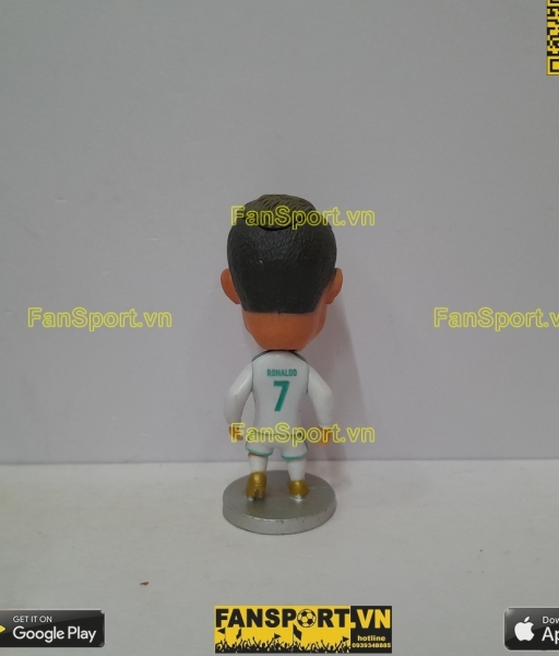 Tượng Cristiano Ronaldo 7 Real Madrid 2017-2018 home white soccerwe