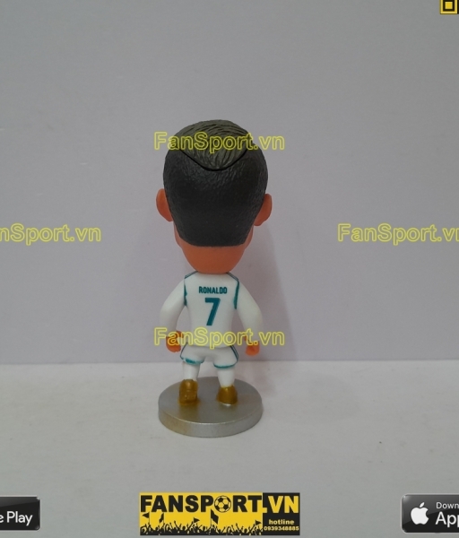 Tượng Cristiano Ronaldo 7 Real Madrid 2017-2018 home white soccerwe