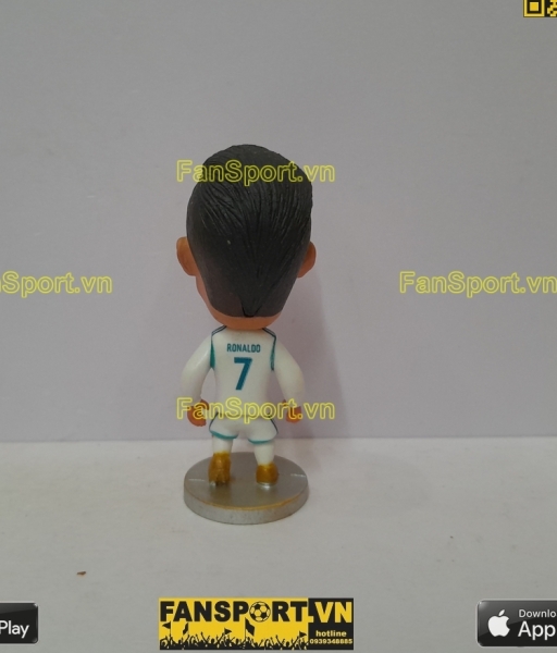Tượng Cristiano Ronaldo 7 Real Madrid 2017-2018 home white soccerwe