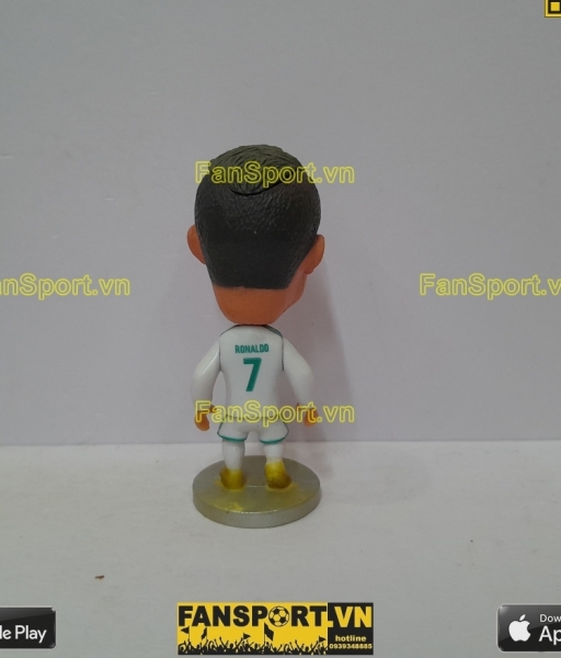 Tượng Cristiano Ronaldo 7 Real Madrid 2017-2018 home white soccerwe