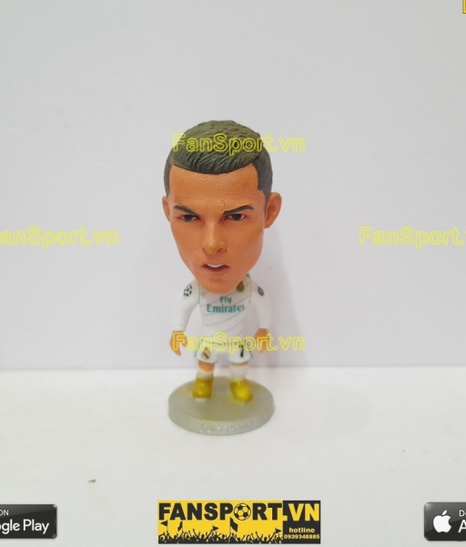 Tượng Cristiano Ronaldo 7 Real Madrid 2017-2018 home white soccerwe