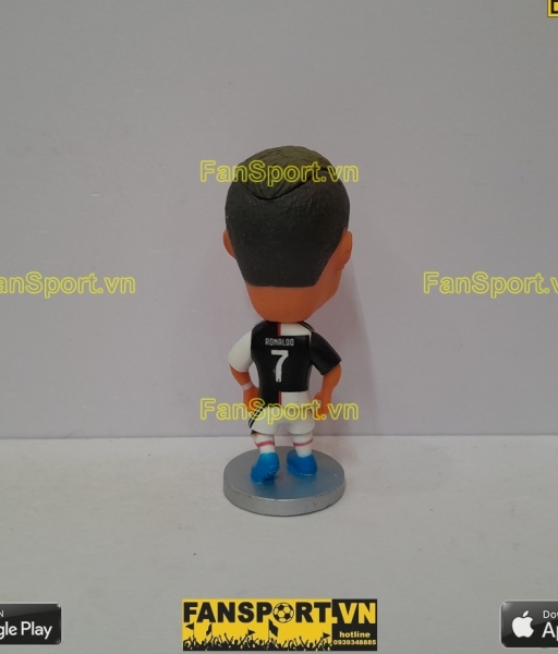 Tượng Cristiano Ronaldo 7 Juventus 2019-2020 home white soccerwe