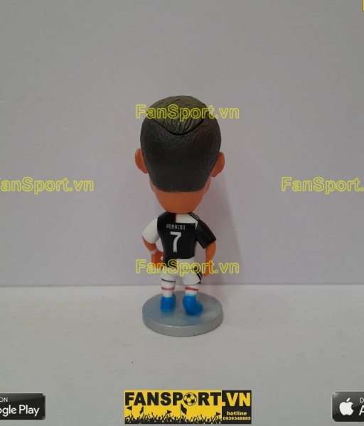 Tượng Cristiano Ronaldo 7 Juventus 2019-2020 home white soccerwe