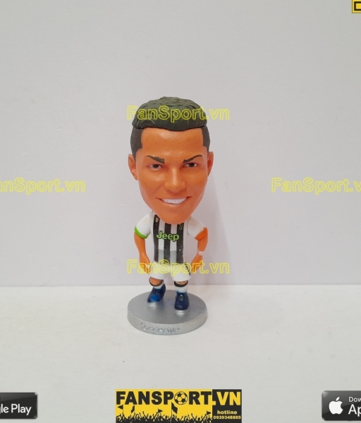 Tượng Cristiano Ronaldo 7 Juventus 2019-2020 special white soccerwe