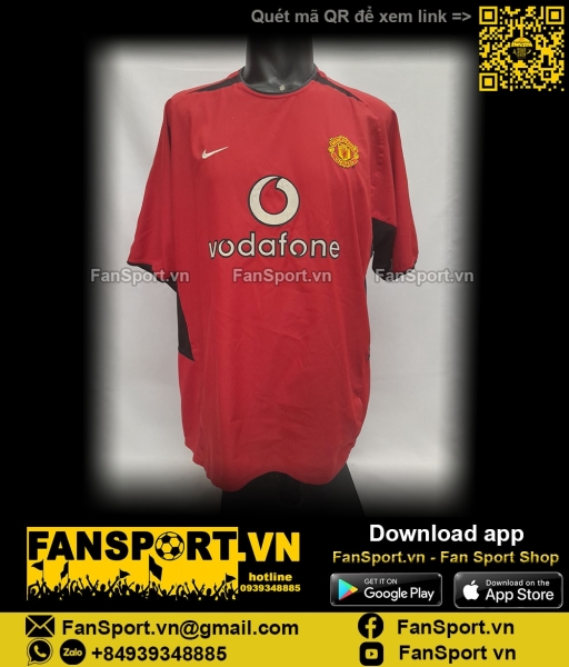 Áo đấu Manchester United 2002 2003 2004 home shirt jersey Nike 184947