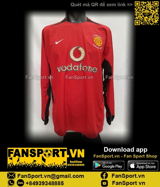 Áo đấu Manchester United 2002 2003 2004 home shirt jersey 184948 Nike