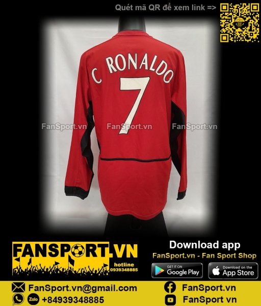 Áo đấu Manchester United 2002 2003 2004 home shirt jersey 184948 Nike