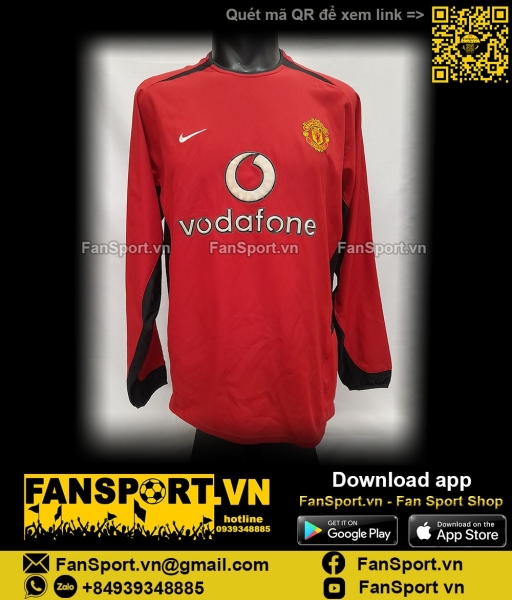 Áo đấu Manchester United 2002 2003 2004 home shirt jersey 184948 Nike