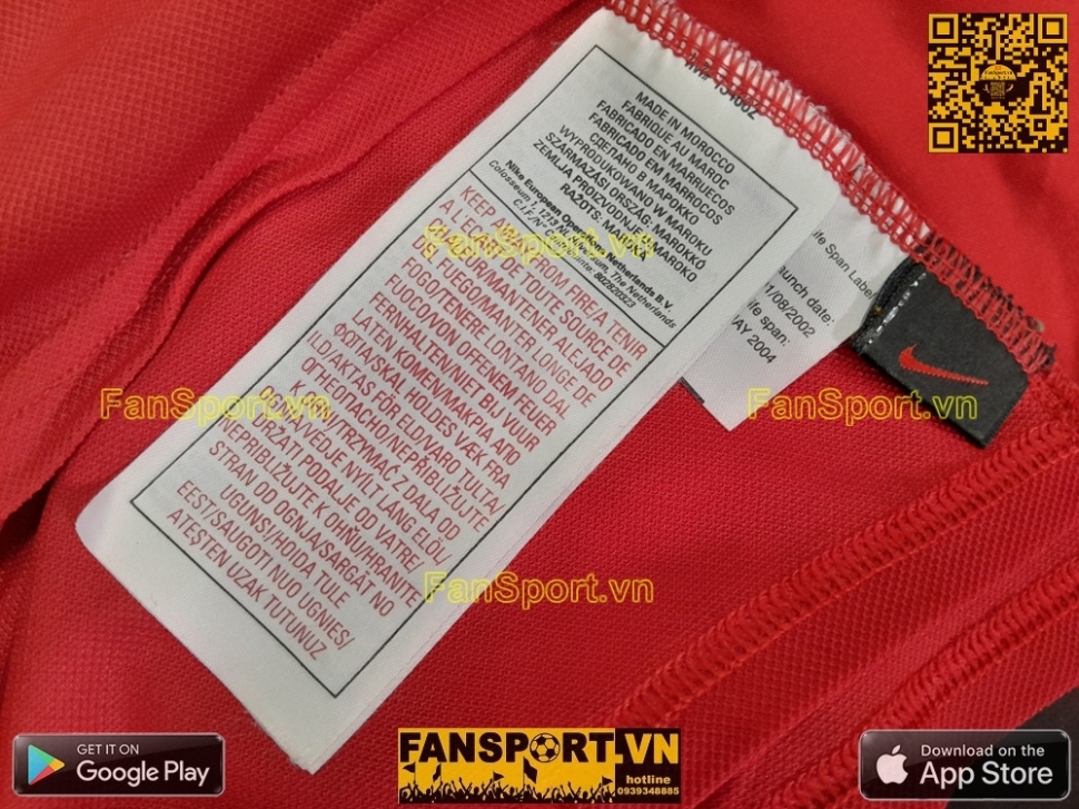 Áo đấu Manchester United 2002 2003 2004 home shirt jersey 184948 Nike