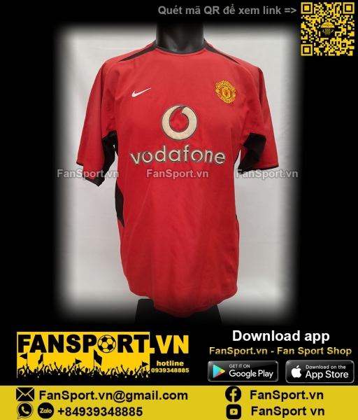 Áo đấu Manchester United 2002 2003 2004 home shirt jersey Nike 184947