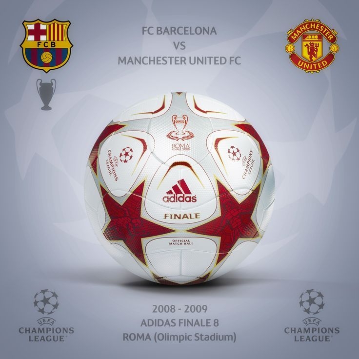 Ball Adidas Champion League 2009 Manchester United Barcelona E44162