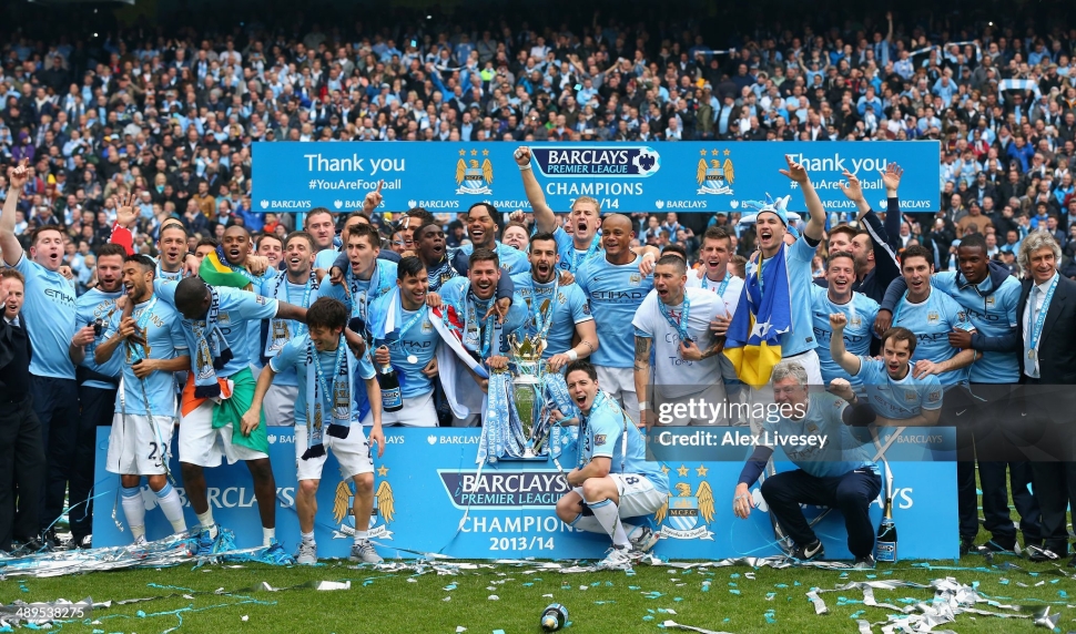 Áo đấu Manchester City 2013-2014 home shirt jersey blue 574863 Nike