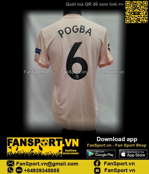 Áo đấu Pogba 6 Manchester United 2018-2019 sếy shirt jersey CG0038